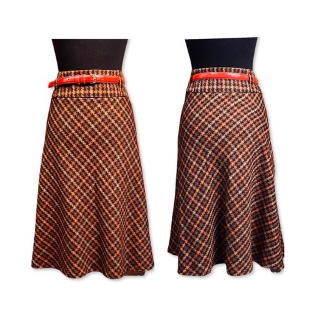 Vintage 1970s Plaid Skirt